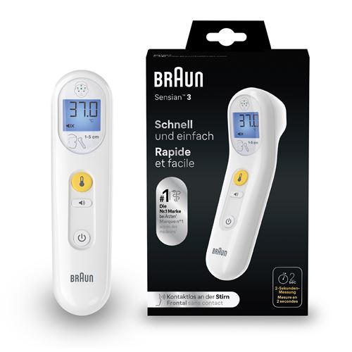 Thermomètre Frontal Braun Bnt050We Sensian 3 Blanc