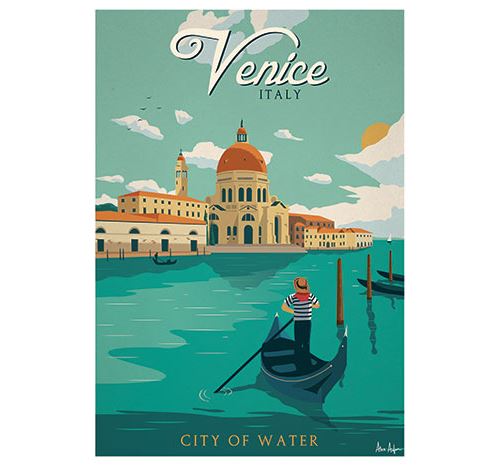 Affiche Sergeant Paper Venise 50x70 cm Edition limitée signée