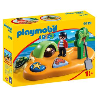 Playmobil 1.2.3 9119 île de pirate - 1