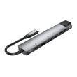 Hub Accsup USB-C 7 en 1 Gris