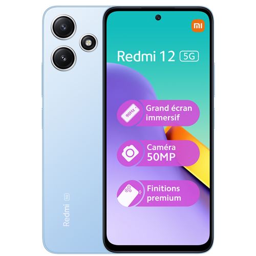 Smartphone Xiaomi Redmi 12 5G 6.79 Double nano SIM 128 Go Bleu