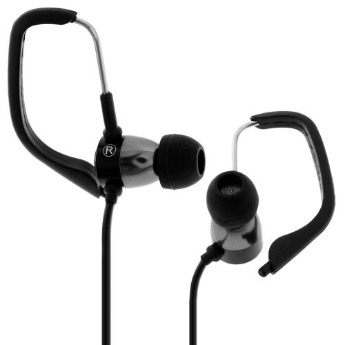 Écouteurs Sports Filaires Contour Oreille Intra-auriculaires Forever Noir