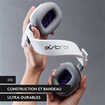 Casque gaming filaire Astro A10 2e génération pour Playstation et PC Blanc