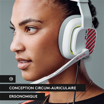 Casque gaming filaire Astro A10 2e génération pour Playstation et PC Blanc