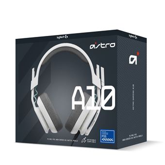 Casque gaming filaire Astro A10 2e génération pour Playstation et PC Blanc