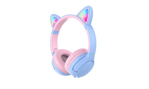 Casque audio Swingson Cat Ear Bluetooth Rose et Bleu Casque audio Swingson Cat Ear Bluetooth Rose et Bleu