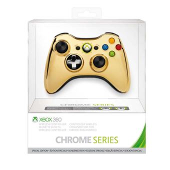 Microsoft Xbox 360 Wireless Gold Chrome Special Edition Controller