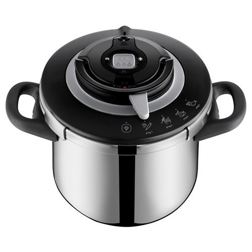 Seb Acier Inoxydable Poli Effet Moiroir Cocotte-Minute Clipso+ Chef 8L P4551400 Inox