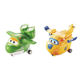 Pack 2 figurines Super Wings Transform a Bots Donnie et Mira