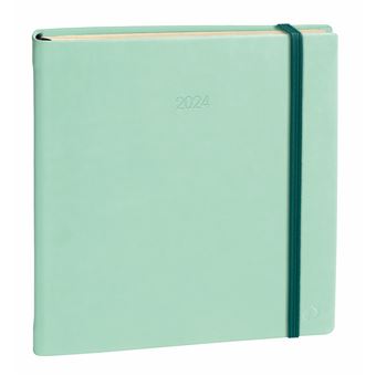 Agenda civil semainier Quo Vadis 2024 Exécutif Prestige Silk Vert Eau