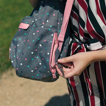 Sac à dos scolaire Tann's L Adriana Rose et Corail