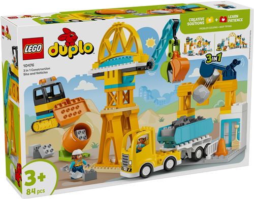 LEGO® DUPLO® Town 10476 Le chantier et les véhicules de construction 3-en-1