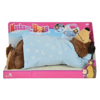 Peluche Simba Masha et Misha Misha ronfleur 40 cm