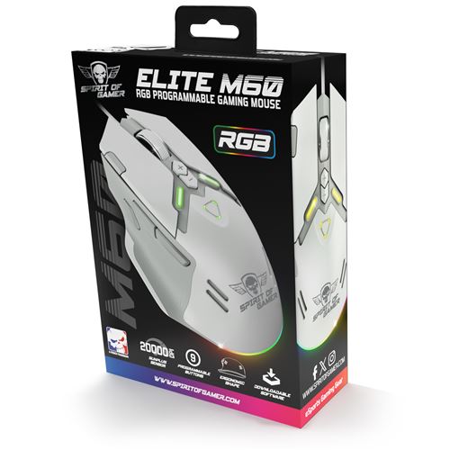 Souris Filaire RGB PRO-M1 - 8000 DPI - 7 Boutons Programmables - Spirit