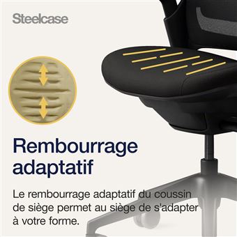 Chaise de bureau Steelcase Series 1 Noir