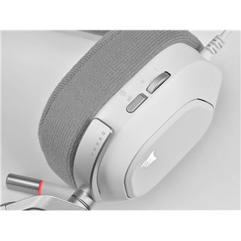 Micro-casque Gaming circum-aural filaire Corsair HS80 RVB Blanc