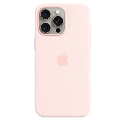 Apple Coque en silicone avec MagSafe pour iPhone 15 Pro Max Rose pâle