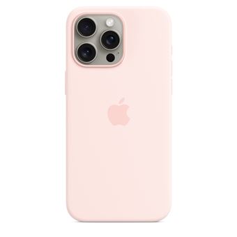 Coque en silicone avec MagSafe pour iPhone 15 Pro Max Rose pâle