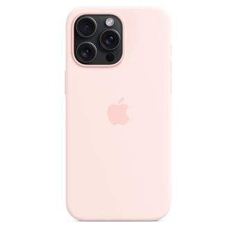 Coque en silicone avec MagSafe pour iPhone 15 Pro Max Rose pâle