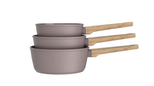 Arthur Martin - Set de 3 casseroles - Taupe - AM0208 - Image 3