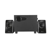Trust Barre De Son PC RGB GXT 1619 Rhox - Enceinte Stéréo 12W Avec Éclairage LED USB - Noir/Gris