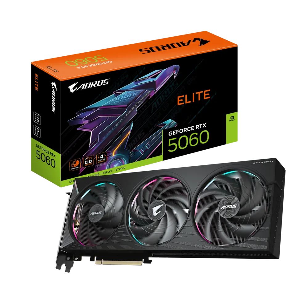 Carte graphique Gigabyte Nvidia GeForce RTX 5060 8G ELITE - Carte ...
