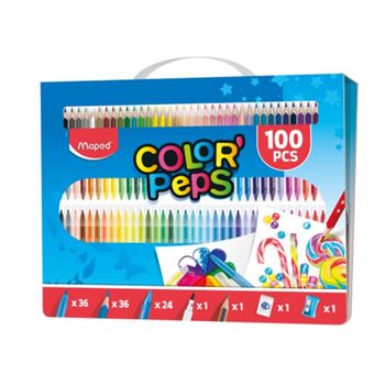 Maped Color'Peps Gros Feutres de Coloriage Premier âge pour Bébé et Enfant  dès 1 an avec Pointe Sécurisée et Encre Lavable à l'eau - Boîte de 12