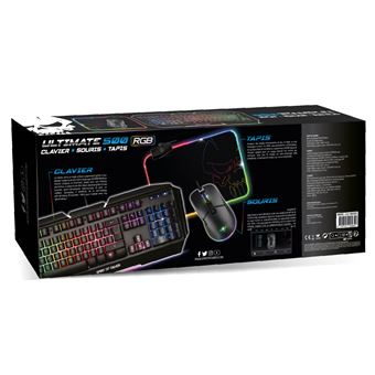 Pack Gaming 3 en 1 Clavier + Souris + Tapis de souris Spirit Of Gamer Ultimate 500