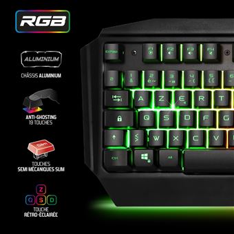 Pack Gaming 3 en 1 Clavier + Souris + Tapis de souris Spirit Of Gamer Ultimate 500