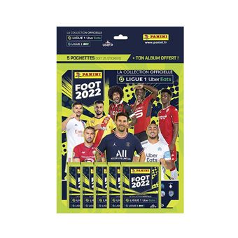 Jeu de cartes Panini Foot Ligue 1 2022 Album avec 5 pochettes - Carte à  collectionner - Achat & prix