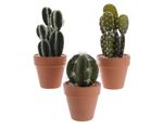 Cactus en plastique dans pot en terre cuite Kaemingk Modèle aléatoire