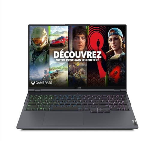 PC Portable Gaming Lenovo Legion 5 Pro 16Ach6H 16" Amd Ryzen 7 32 Go Ram 512 G SSD Gris Foncé