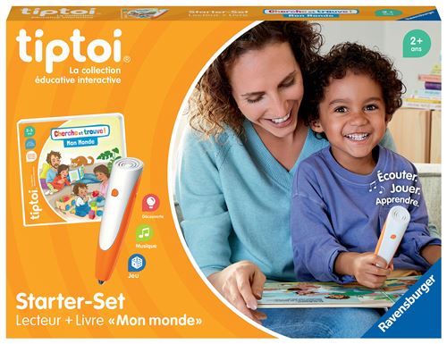 Jeu éducatif Ravensburger Tiptoi Starter-Set Lecteur avec Livre Mon Monde