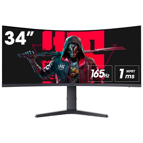 Koorui Noir Moniteur Semi Pro Gaming 34E6uc 34" Incurvé 165 Hz Wqhd