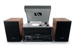 Micro Système CD avec platine vinyle sans fil Bluetooth Muse MT-120 MB Noir et marron