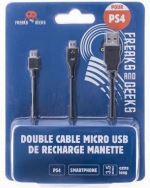 Câble de recharge double Freaks And Geeks Micro USB pour Manette