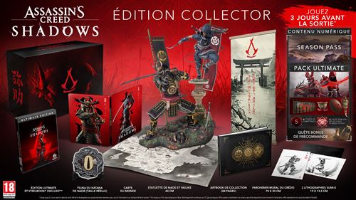 Pochette avant du jeu Assassin's Creed Shadows Edition Collector PS5