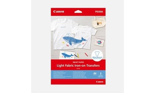 Film de transfert A4 5 feuilles Canon pour tee-shirt Blanc