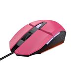 Souris gaming filaire Trust Felox Rose et noir