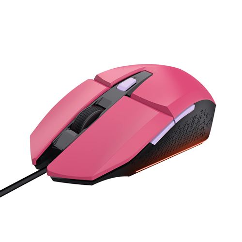 Souris Gaming Filaire Trust Felox Rose Et Noir