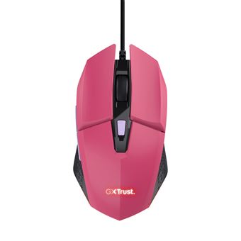 Souris gaming filaire Trust Felox Rose et noir