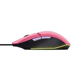 Souris gaming filaire Trust Felox Rose et noir