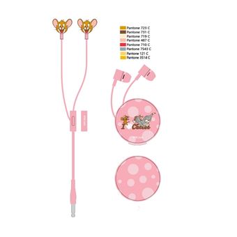 Ecouteurs intra-auriculaires filaires Miniso Tom & Jerry Rose