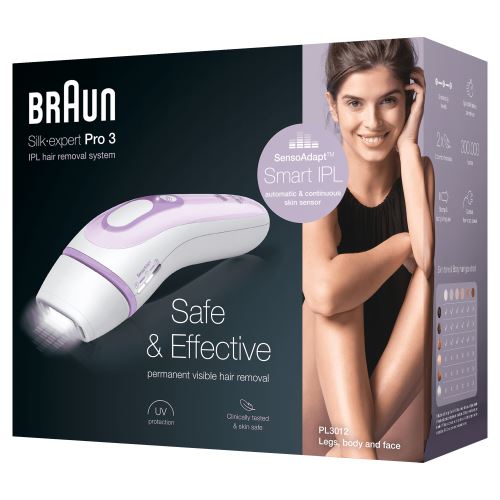 Épilateur à lumière pulsée Braun Silk·expert Pro 3 PL3230 pour femme -  Blanc/Argent