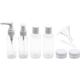 Kit De Flacons De Voyage 100ml - 5 Bouteilles + 5 Sprays + Accessoires