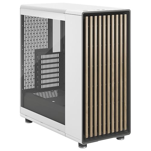 Boîtier PC Fractal Design North moyen tour blanc avec panneau latéral verre trempé