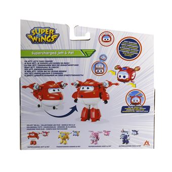 Figurine Super Wings Transforming Jett et Super Pets