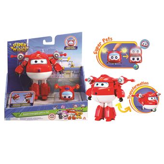 Figurine Super Wings Transforming Jett et Super Pets