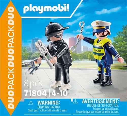 Policier Et Bandit Avec Accessoires Playmobil La Boite - vue 9