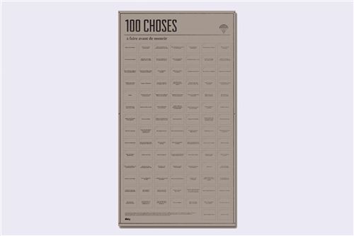 Poster Doiy 100 choses à faire Gris